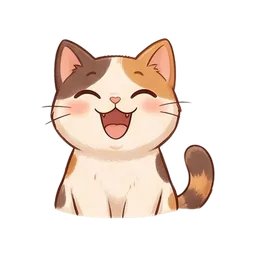 Nook the cat sticker: big laugh